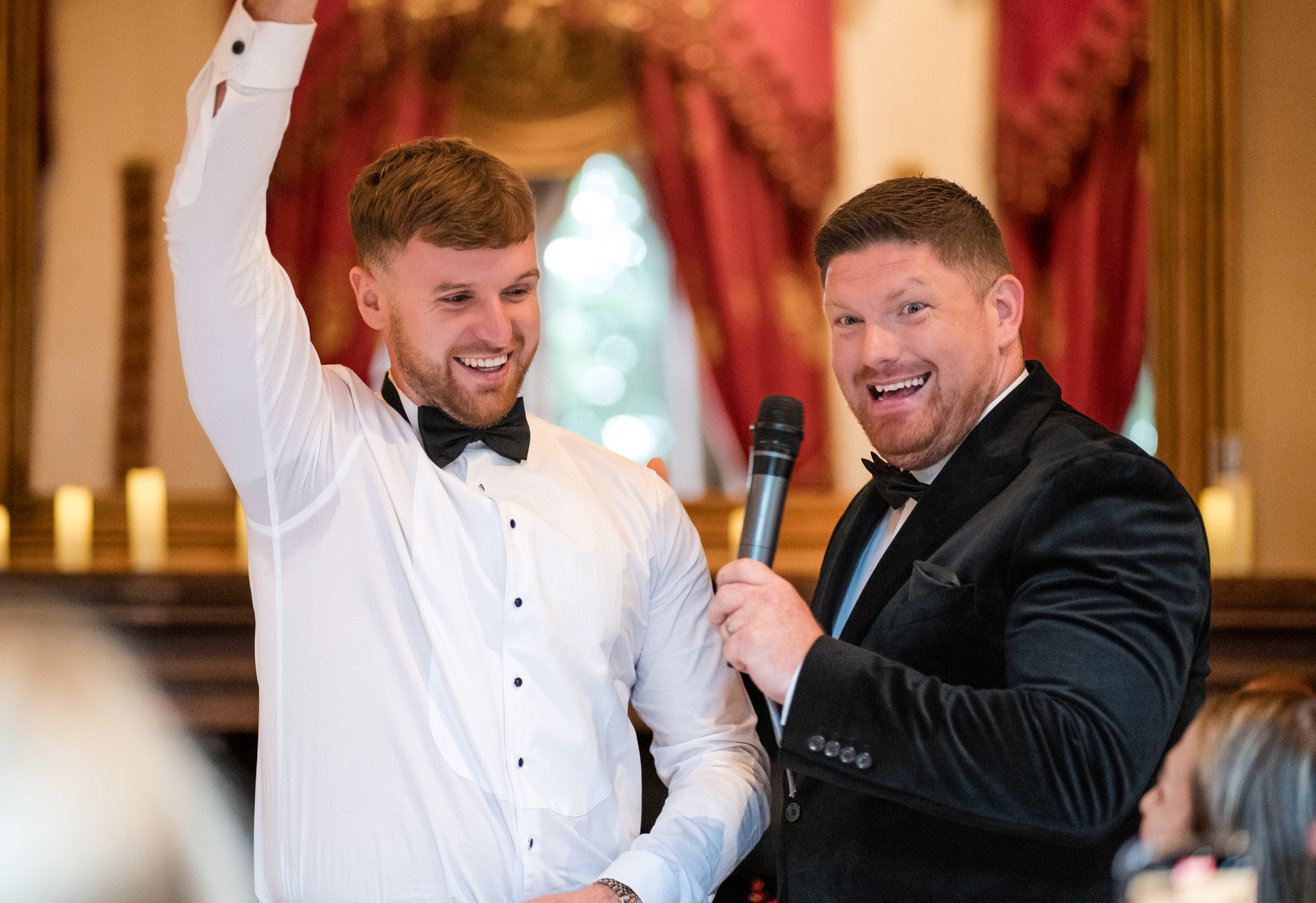 Jon Kane hosting a wedding reception